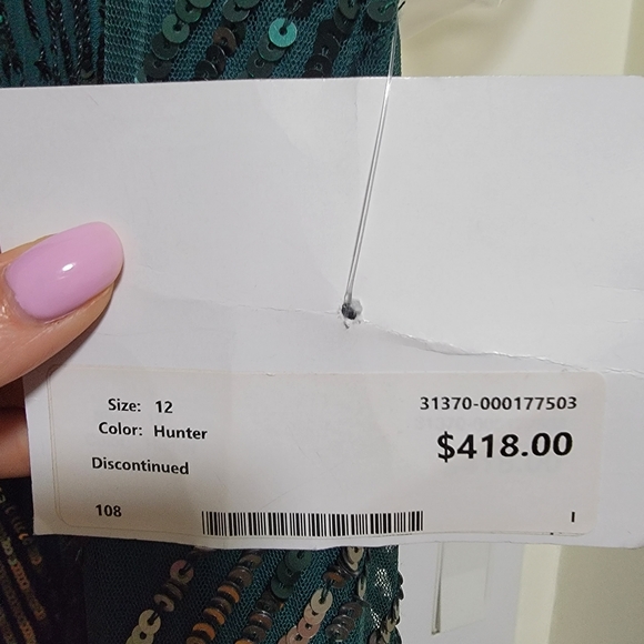 LUSH BY JASZ COUTURE Green Gown Evening Pageant Dress sz 12 - Picture 6 of 13